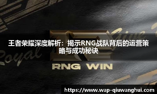 王者荣耀深度解析：揭示RNG战队背后的运营策略与成功秘诀