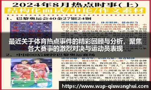 最近关于体育热点事件的精彩回顾与分析，聚焦各大赛事的激烈对决与运动员表现